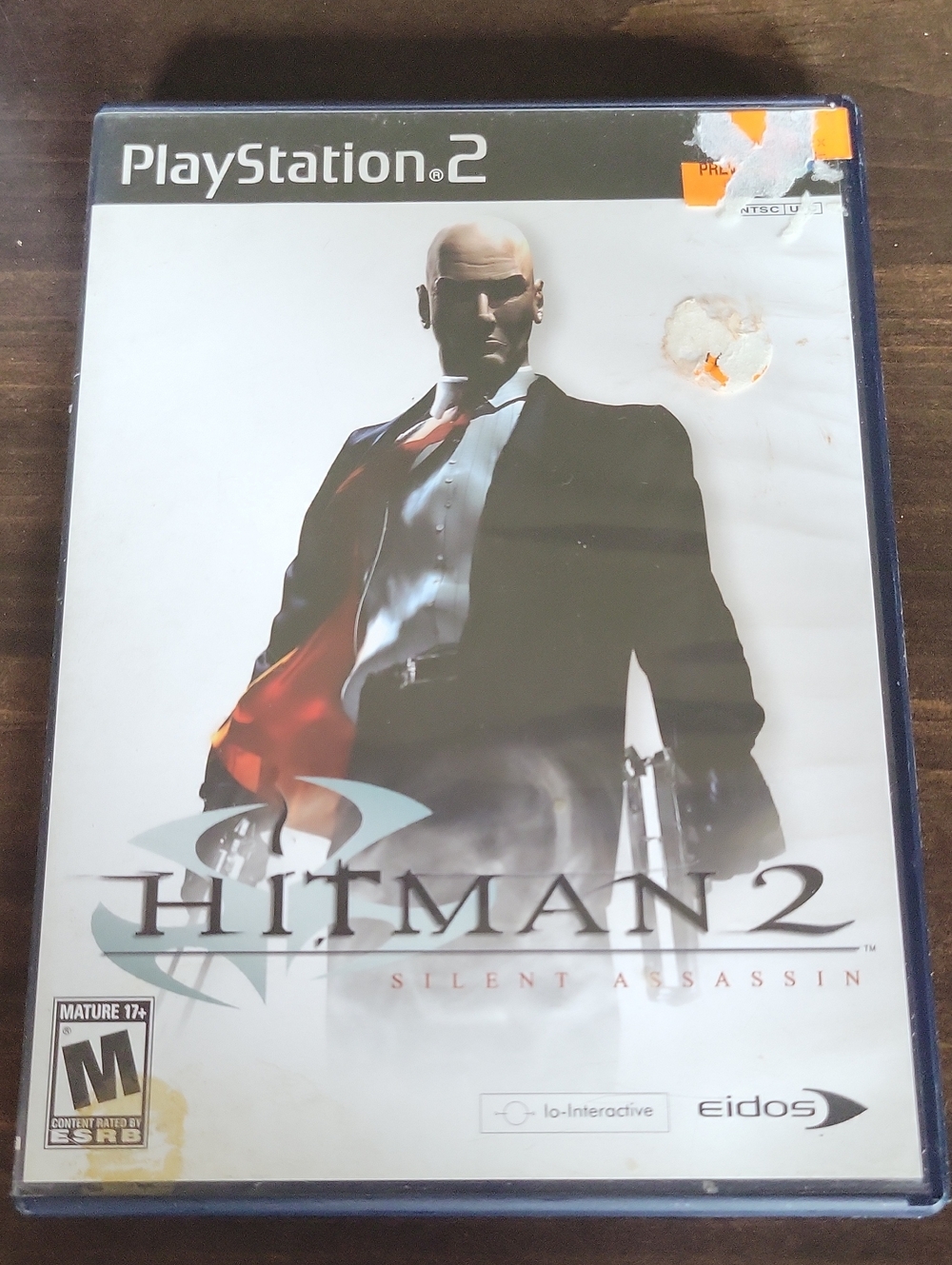 Sony PlayStation 2 Hitman 2 Game — Black, White & Red Cover